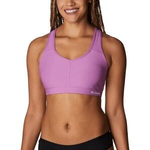 NWT Columbia Tech Omni Racer-Back Sports Bra In Color Blossom Pink Size Small